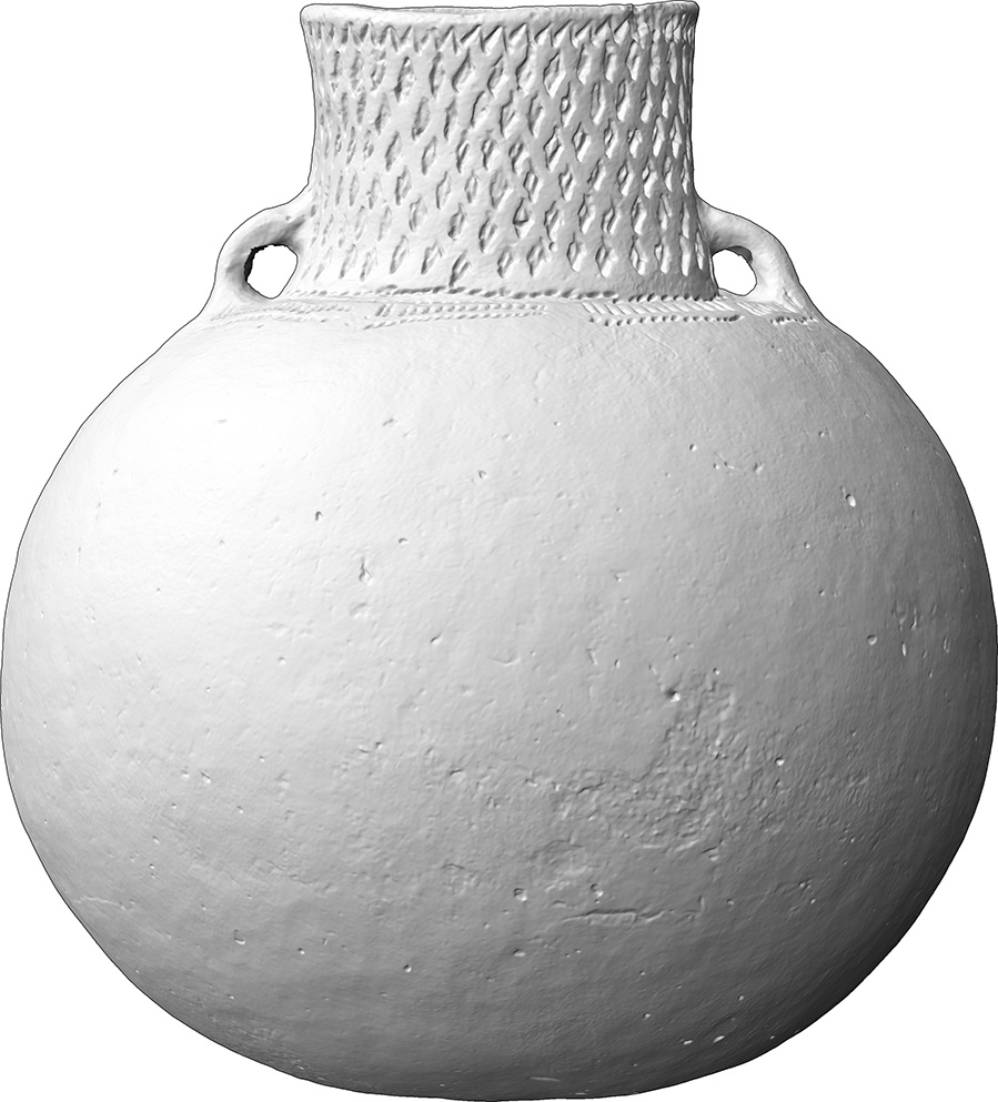 große Kugelamphore mit verziertem Hals (Amphore aus Keramik)
