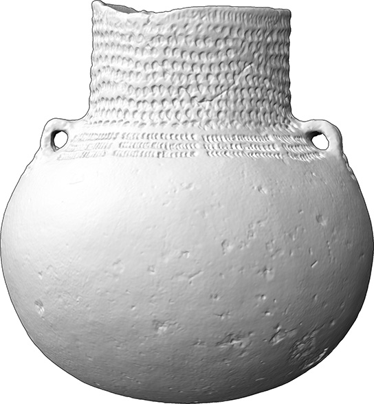 Kugelamphore mit verziertem Hals (Amphore aus Keramik)