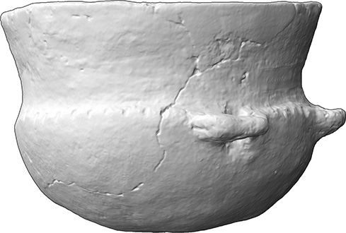 kalottenförmige Schüssel mit trichterförmigem Hals (Schüssel aus Keramik)
