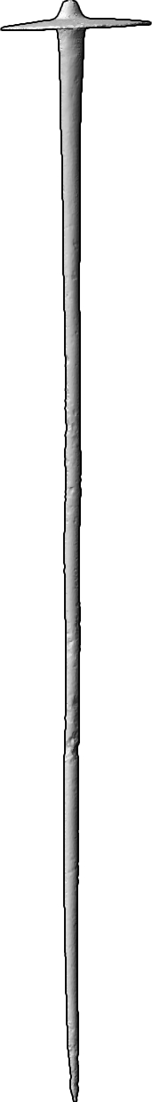 lange Spindelkopfnadel (Schmucknadel aus Bronze)