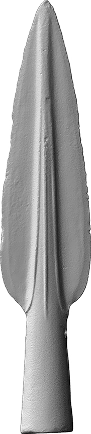 Lanzenspitze mit profilierter Tülle (Lanze/Speer, Lanzenspitze aus Bronze)