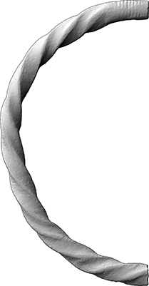 Armring, Fragment (Ring-, Arm- und Beinschmuck, Armring aus Bronze)