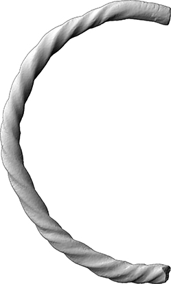 Armring, Fragment (Ring-, Arm- und Beinschmuck, Armring aus Bronze)