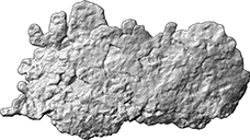 Gusskuchen, Fragment (Metallverhüttung/Gießereireste/Glasherstellung, Gußkuchen aus Kupfer)