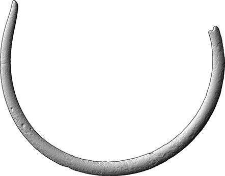 Kleiner Halsring, Fragment (Ring-, Arm- und Beinschmuck, Halsring aus Bronze)