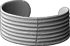 Längsgeripptes Armband (Ring-, Arm- und Beinschmuck, Armband aus Bronze)