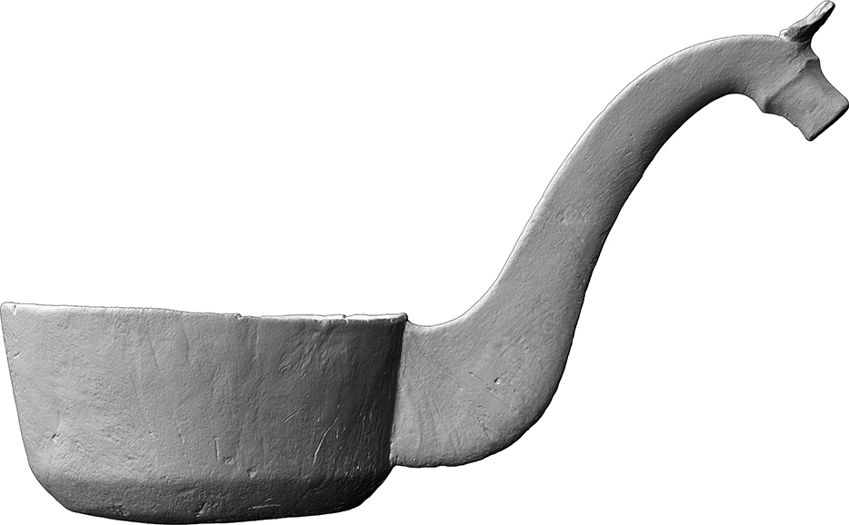 Schöpfkelle mit Tierkopf (700 - 750 n. Chr.)