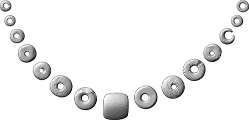 Perlenkette, Rekonstruktion (1800 - 1600 v. Chr.)