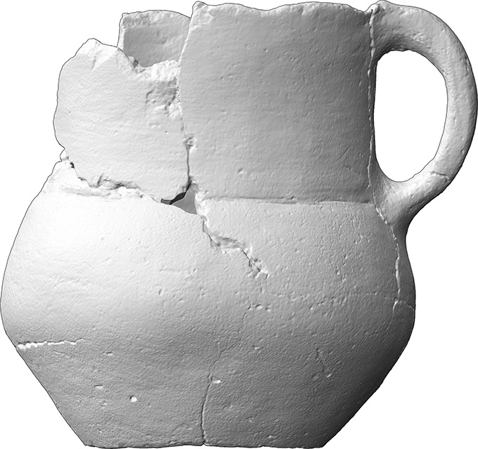 Tasse mit hohen Hals (Tasse aus Keramik)