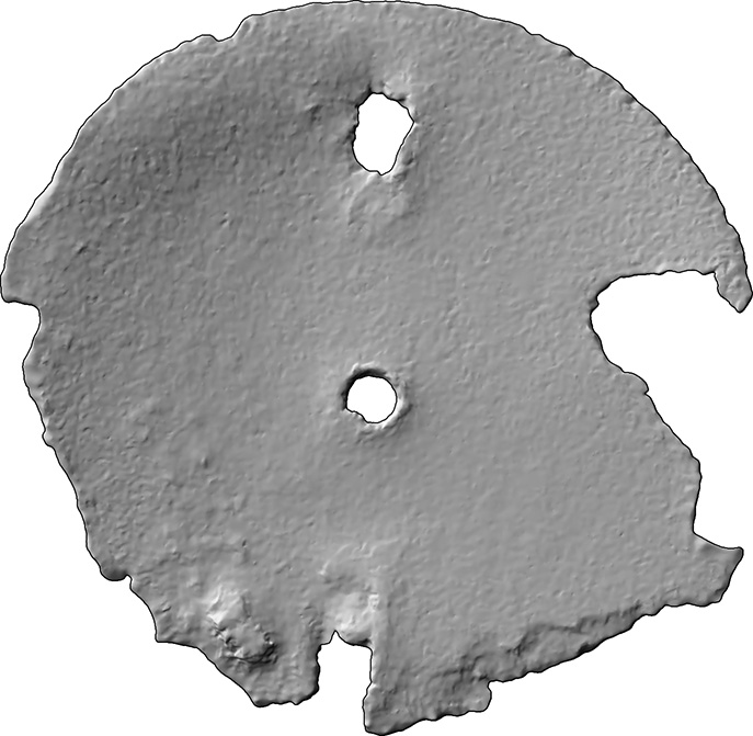 Scheibenfibel, Fragment (Fibel aus Bronze)