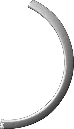 Verziertes Armband, Fragment (Ring-, Arm- und Beinschmuck, Armband aus Bronze)