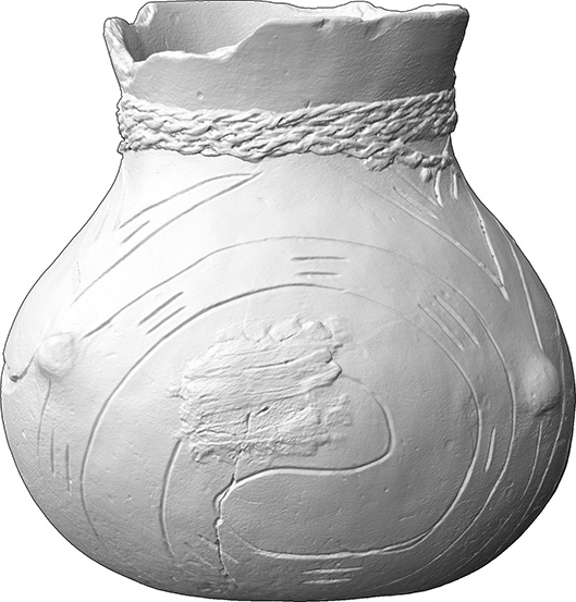 Flasche mit Schnurumwicklung (Flasche aus Keramik)